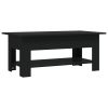 Coffee Table 102x55x42 cm Engineered Wood – Black