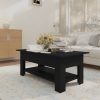 Coffee Table 102x55x42 cm Engineered Wood – Black