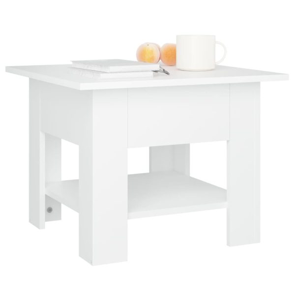 Coffee Table 55x55x42 cm Engineered Wood – White