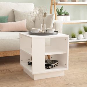 Coffee Table 40x40x43 cm Engineered Wood – White