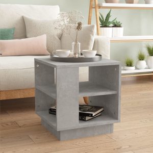 Coffee Table 40x40x43 cm Engineered Wood – Concrete Grey