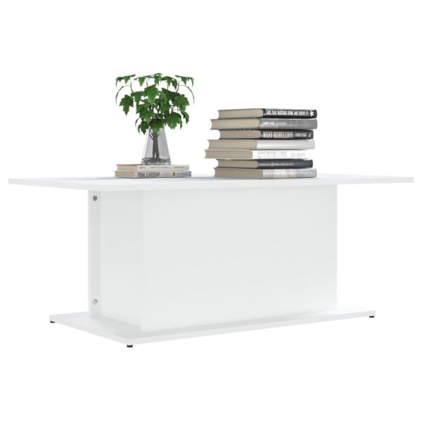 Coffee Table 102×55.5×40 cm Engineered Wood – White