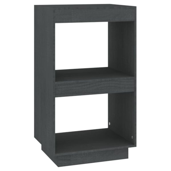 Book Cabinet Solid Pinewood – 40x35x71 cm, Grey