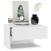 Cheney Wall-mounted Bedside Cabinet – White, 1