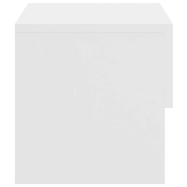 Cheney Wall-mounted Bedside Cabinet – White, 1