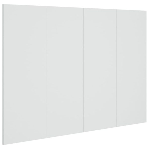Bed Headboard 120×1.5×80 cm Engineered Wood – White