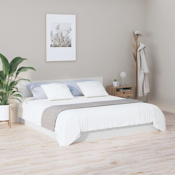 Bed Headboard 200×1.5×80 cm Engineered Wood – White