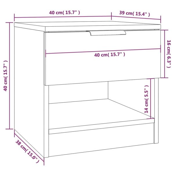 Snodland Bedside Cabinet Engineered Wood – White, 1