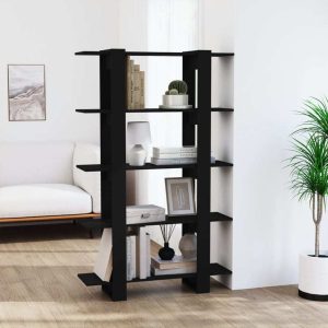 Verona Book Cabinet/Room Divider 100x30x160 cm – Black