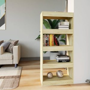 Dyer Book Cabinet/Room Divider 60x30x135 cm Engineered Wood – Sonoma oak