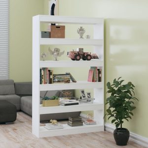 Bradwell Book Cabinet/Room Divider 100x30x166 cm – High Gloss White