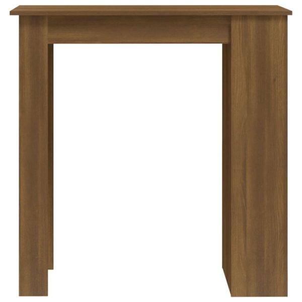 Bar Table with Storage Rack 102x50x103.5 cm Engineered Wood – Brown Oak