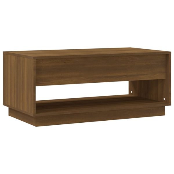 Coffee Table 102.5x55x44 cm Engineered Wood – Brown Oak