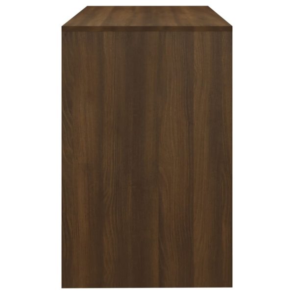 Desk 101x50x76.5 cm Engineered Wood – Brown Oak