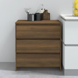 Sideboard 70x41x75 cm Engineered Wood – Brown Oak