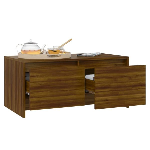 Coffee Table 90x50x41.5 cm Engineered Wood – Brown Oak