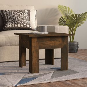 Coffee Table 55x55x42 cm Engineered Wood – Smoked Oak