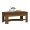 Coffee Table 102x55x42 cm Engineered Wood – Brown Oak