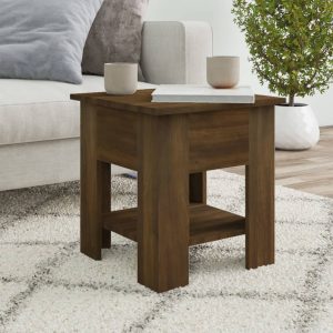 Coffee Table 40x40x42 cm Engineered Wood – Brown Oak
