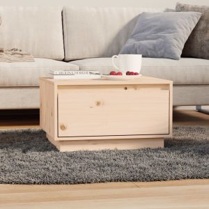 Coffee Table 55x56x32 cm Solid Wood Pine – Brown