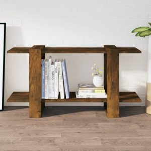 Book Cabinet 100x30x51 cm Engineered Wood – Smoked Oak