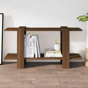 Book Cabinet 100x30x51 cm Engineered Wood – Brown Oak