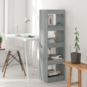 Eastlake Book Cabinet/Room Divider 40x30x135 cm – Grey Sonoma