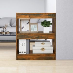 Bloomington Book Cabinet/Room Divider 60x30x72 cm – Smoked Oak