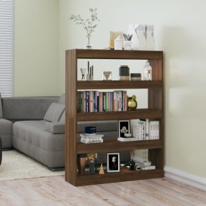 Palmdale Book Cabinet/Room Divider 100x30x135 cm – Brown Oak