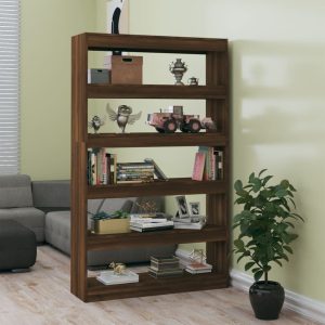 Bradwell Book Cabinet/Room Divider 100x30x166 cm – Brown Oak