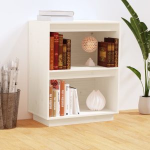 Console Cabinet 60x34x75 cm Solid Wood Pine – White