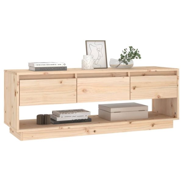 Glenroy TV Cabinet 110.5x34x40 cm Solid Wood Pine – Brown