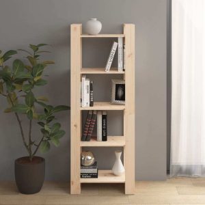 Talladega Book Cabinet/Room Divider 60x35x160 cm Solid Wood – Brown