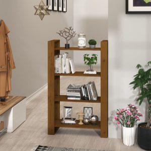 Westampton Book Cabinet/Room Divider 80x35x125 cm Solid Wood Pine – Honey Brown
