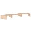 Birstall Monitor Stand Solid Wood Pine – Brown, 80x24x10.5 cm