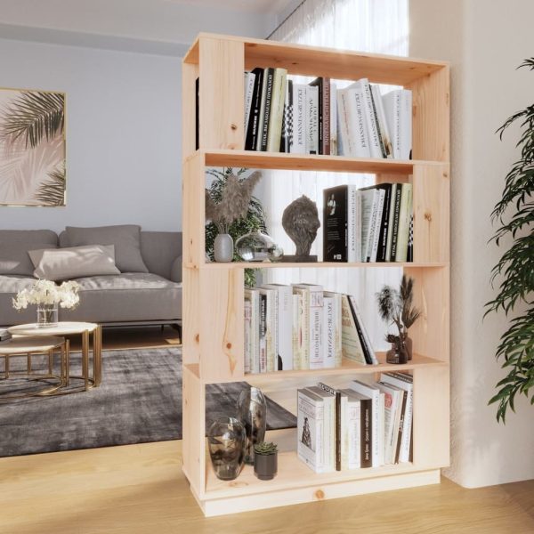 Bishopbriggs Book Cabinet/Room Divider 80x25x132 cm Solid Wood Pine – Brown
