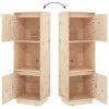 Highboard 38x35x117 cm Solid Wood Pine – Brown