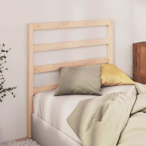 Bed Headboard Solid Wood Pine – 96x4x100 cm, Brown