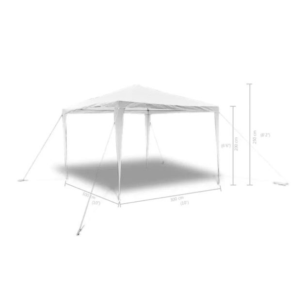 Party Tent PE – 3×3 m, White