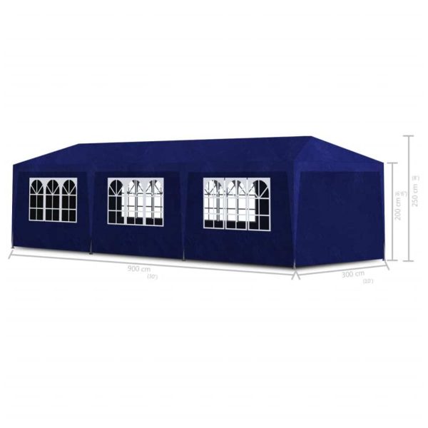 Party Tent – 3×9 m, Blue