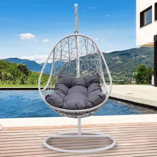 Arcadia Furniture Rocking Egg Chair – Whiand Grey