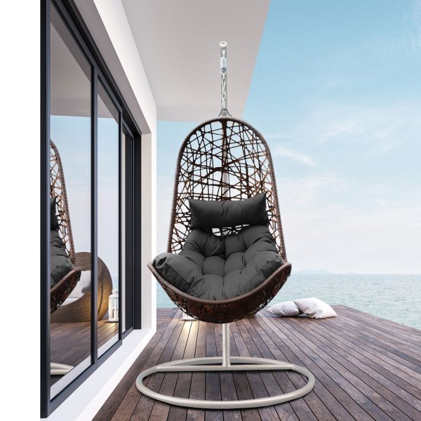 Arcadia Furniture Egg Chair – Oatmeal and Grey