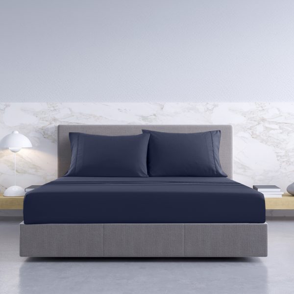 Royal Comfort – Balmain 1000TC Bamboo cotton Sheet Sets – QUEEN, Royal Blue
