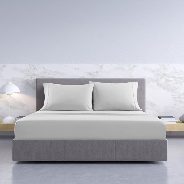 Royal Comfort – Balmain 1000TC Bamboo cotton Sheet Sets – QUEEN, Cool Grey