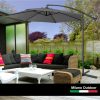 Milano Outdoor – Outdoor 3 Meter Hanging and Folding Umbrella – Charcoal