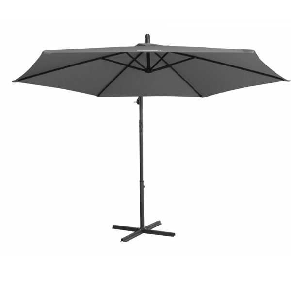 Milano Outdoor – Outdoor 3 Meter Hanging and Folding Umbrella – Charcoal