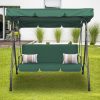 Milano Outdoor Steel Swing Chair – Dark Green