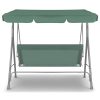 Milano Outdoor Steel Swing Chair – Dark Green