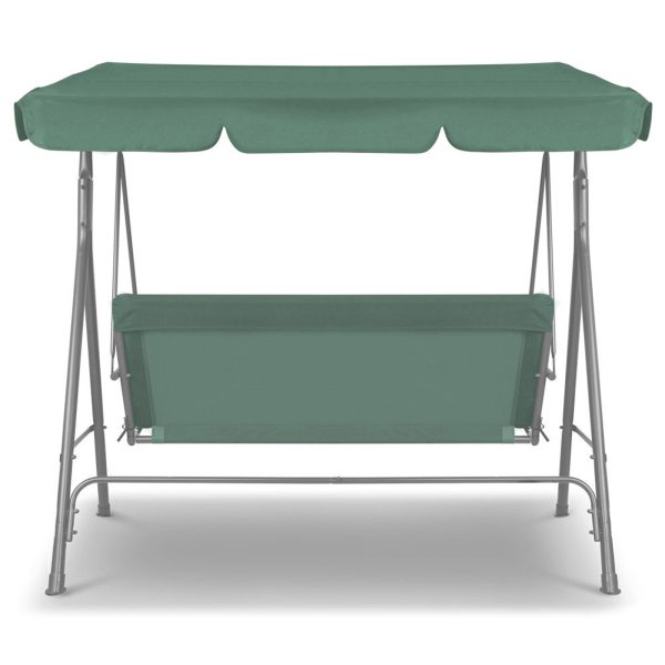 Milano Outdoor Steel Swing Chair – Dark Green