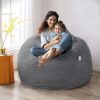 Bean Bag Refill Chairs Couch Extra Large Lounger Indoor Lazy Sofa – Grey
